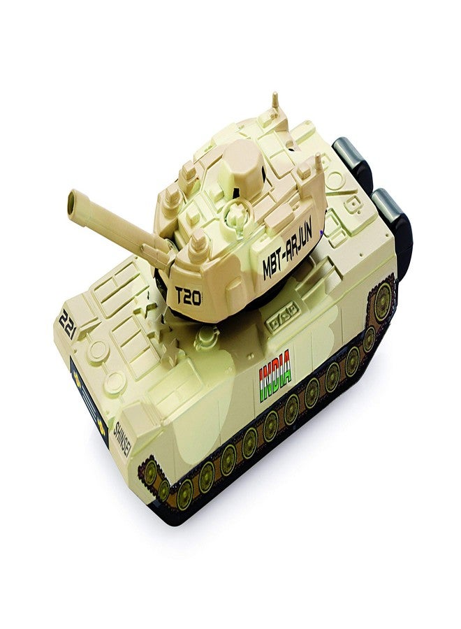 Shinsei Battle Tank T-20 Maintenance Free Pullback Spring Action Race Toy Gift for Boys 3+ Years. Strong ABS Plastic, NO Sharp Edges, BIS Certified. Pack of 1, Color White - Image 2
